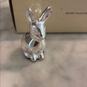 Silver Bunny Place Card Holders